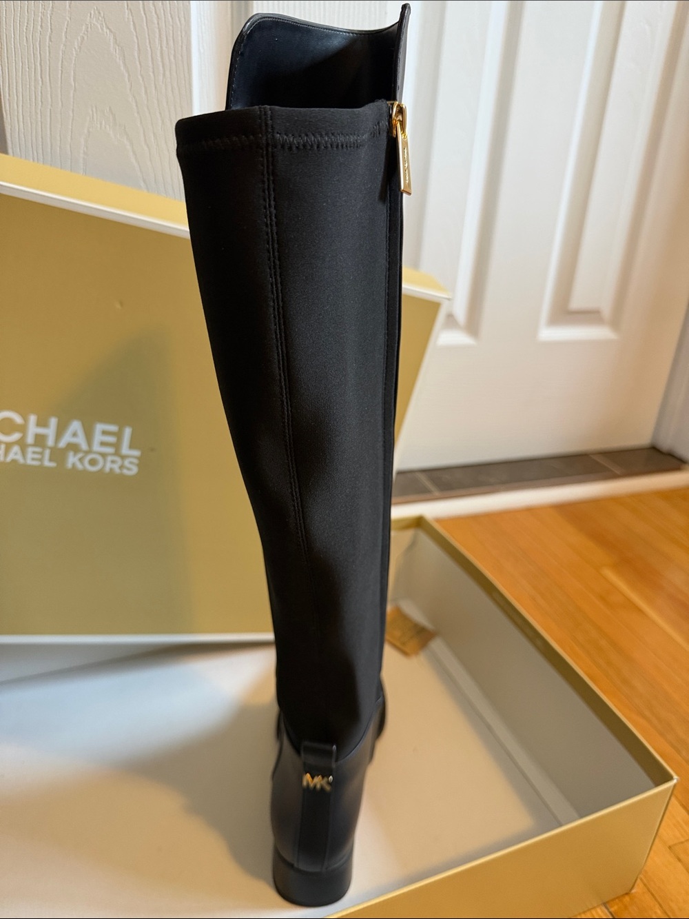 Michael Kors Black Over-the-Knee Zip Boots Size 8 - Picture 3 of 5